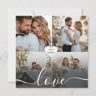 Entwerfen Sie Ihre eigene Liebe Collage Fotografy Feiertagskarte