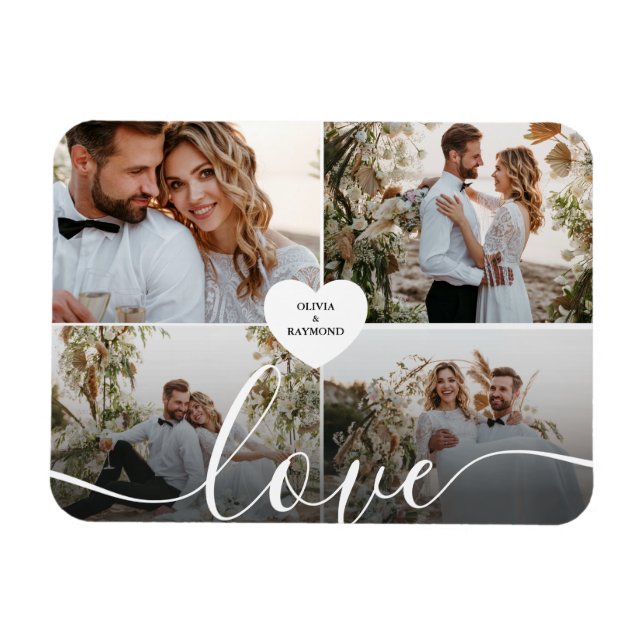 Entwerfen Sie Ihre eigene Liebe Collage Fotografy Magnet (Horizontal)