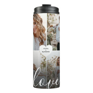 Entwerfen Sie Ihre eigene Liebe Collage Fotografy Thermosbecher