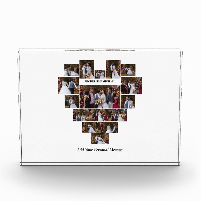 Entwerfen Sie Ihre eigene Liebe Herz geformt FotoC Fotoblock (Vorderseite)