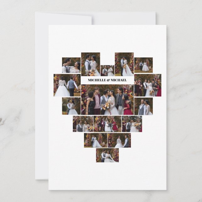 Entwerfen Sie Ihre eigene Liebe Herz geformt FotoC Karte (Vorderseite)