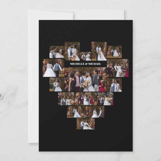 Entwerfen Sie Ihre eigene Liebe Herz geformt FotoC Karte (Vorderseite)