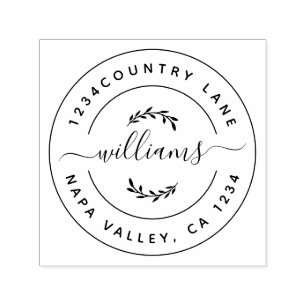 Entwerfen Sie Ihre eigene moderne Runde Rückfahrt  Permastempel