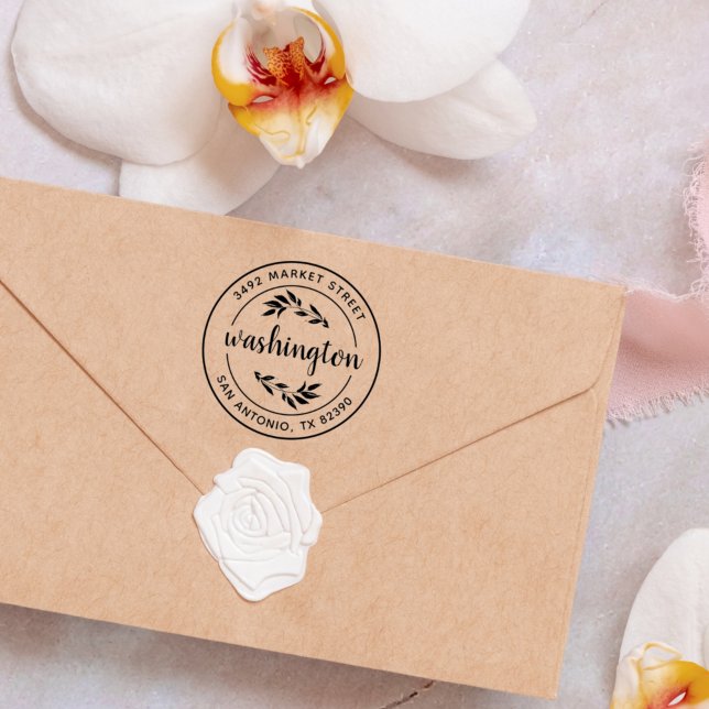 Entwerfen Sie Ihre eigene moderne rustikale Rückse Permastempel (Von Creator hochgeladen)