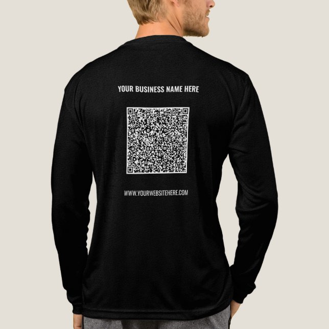 Entwerfen Sie Ihre eigene Name-Website und QR-Code Tri-Blend Shirt (Rückseite)