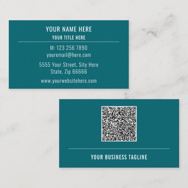 Entwerfen Sie Ihre eigene QR-Code-Business-Card-Vo Visitenkarte (Vorne/Hinten)