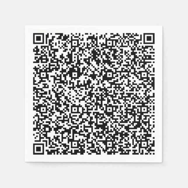 Entwerfen Sie Ihre eigene QR-Code-Vorlage Napkins Serviette (Vorderseite)
