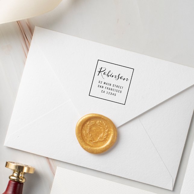 Entwerfen Sie Ihre eigene Rücksendeadresse für ben Gummistempel (Von Creator hochgeladen)