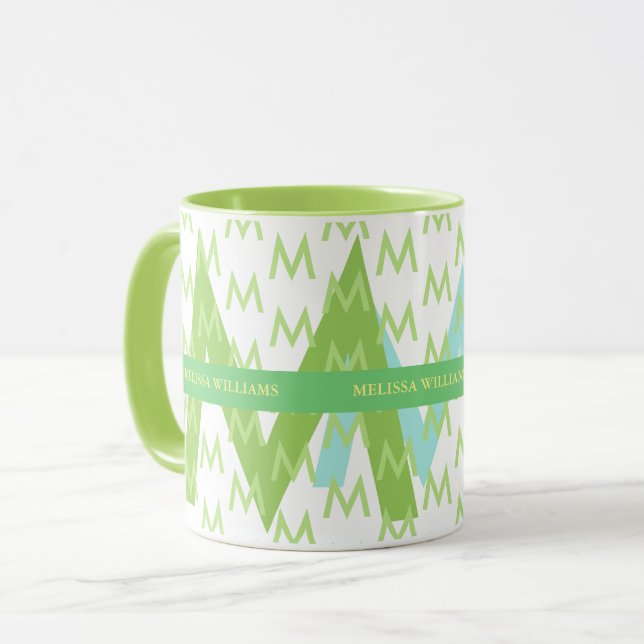 entwerfen Sie Ihre eigene Tasse mit den Initialen  (Vorderseite Links)