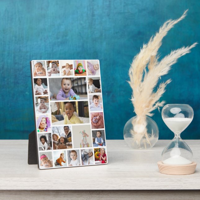 Entwerfen Sie Ihre eigenen 22 Bilder Collage Gerah Fotoplatte (Seite)