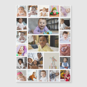 Entwerfen Sie Ihre eigenen 22 Bilder Collage Gerah Magnetkarte