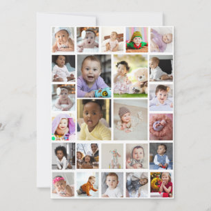 Entwerfen Sie Ihre eigenen 25 Bilder Collage Gerah Mitteilungskarte