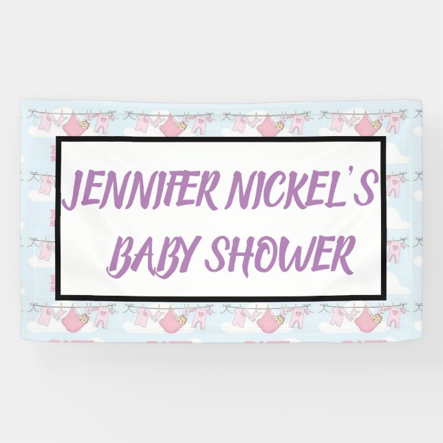 Entwerfen Sie Ihre eigenen Banner für BABY SHOWER (Horizontal)