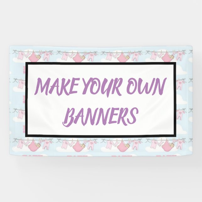 Entwerfen Sie Ihre eigenen Banner für BABY SHOWER  (Horizontal)