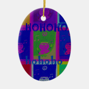 Entwerfen Sie Ihre eigenen besonderen Santa HoHoho Keramikornament
