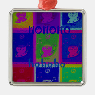 Entwerfen Sie Ihre eigenen besonderen Santa HoHoho Silbernes Ornament
