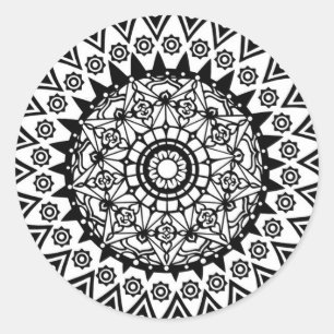 Entwerfen Sie Ihre eigenen Mandala-Aufkleber Runder Aufkleber