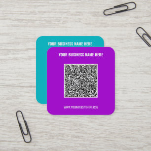 Entwerfen Sie Ihre eigenen QR-Code-Geschäftskarten Quadratische Visitenkarte