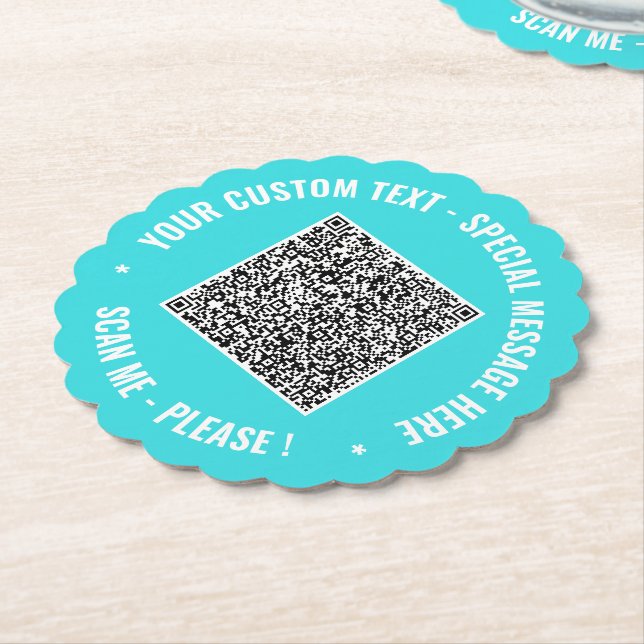 Entwerfen Sie Ihre eigenen QR-Code-Papieruntersetz Untersetzer (angewinkelt)