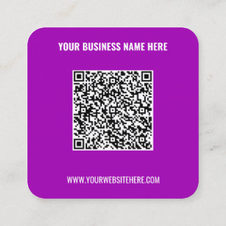 Entwerfen Sie Ihre eigenen QR-Code-Werbebusinesska Quadratische Visitenkarte