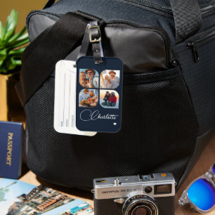 Entwerfen Sie Ihren eigenen 4-Foto-Personalisierte Gepäckanhänger