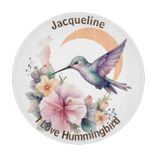 Entwerfen Sie Ihren eigenen Aquarell Hummingbird-I Schneidebrett