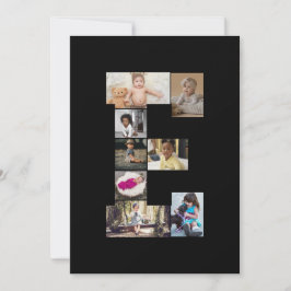 Entwerfen Sie Ihren eigenen Letter E FotoCollage Dankeskarte