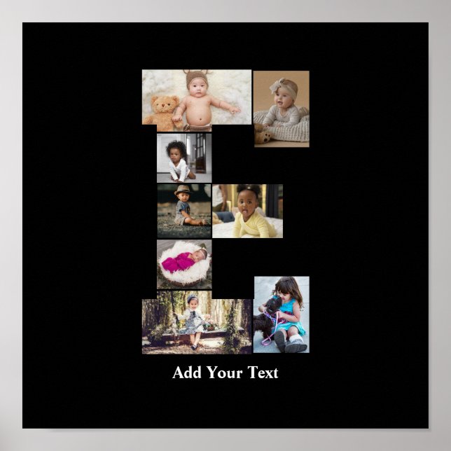 Entwerfen Sie Ihren eigenen Letter E FotoCollage Poster (Vorne)