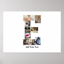 Entwerfen Sie Ihren eigenen Letter E FotoCollage Poster