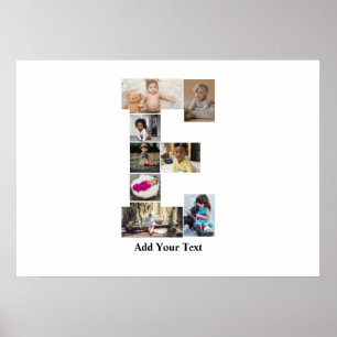 Entwerfen Sie Ihren eigenen Letter E FotoCollage Poster