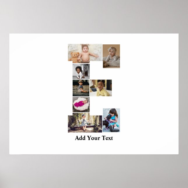 Entwerfen Sie Ihren eigenen Letter E FotoCollage Poster (Vorne)