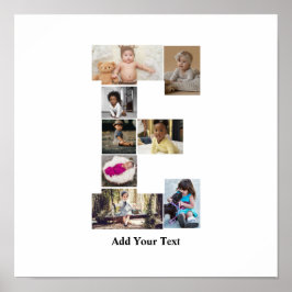 Entwerfen Sie Ihren eigenen Letter E FotoCollage Poster