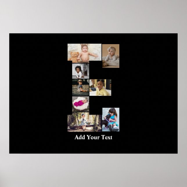 Entwerfen Sie Ihren eigenen Letter E FotoCollage Poster (Vorne)