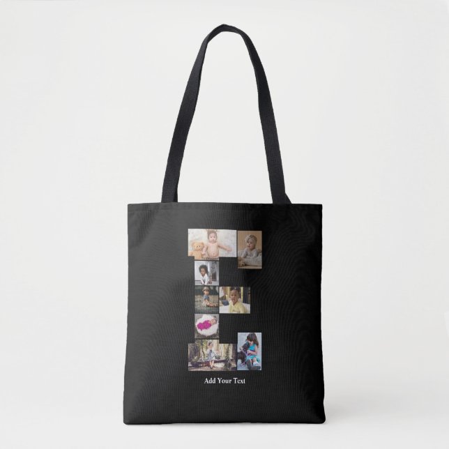 Entwerfen Sie Ihren eigenen Letter E FotoCollage Tasche (Vorderseite)