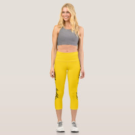Entwerfen Sie Ihren eigenen Namen auf stilvollem G Capri Leggings