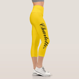 Entwerfen Sie Ihren eigenen Namen in stilvollem Go Capri Leggings