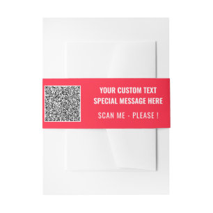 Entwerfen Sie Ihren eigenen QR Code Bundband benut Einladungsbanderole