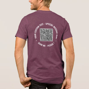 Entwerfen Sie Ihren eigenen QR-Code Personalisiert Tri-Blend Shirt