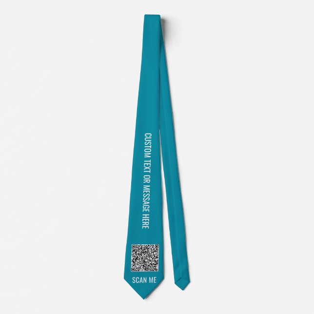 Entwerfen Sie Ihren eigenen QR-Code und Text-Halsb Krawatte (Vorderseite)