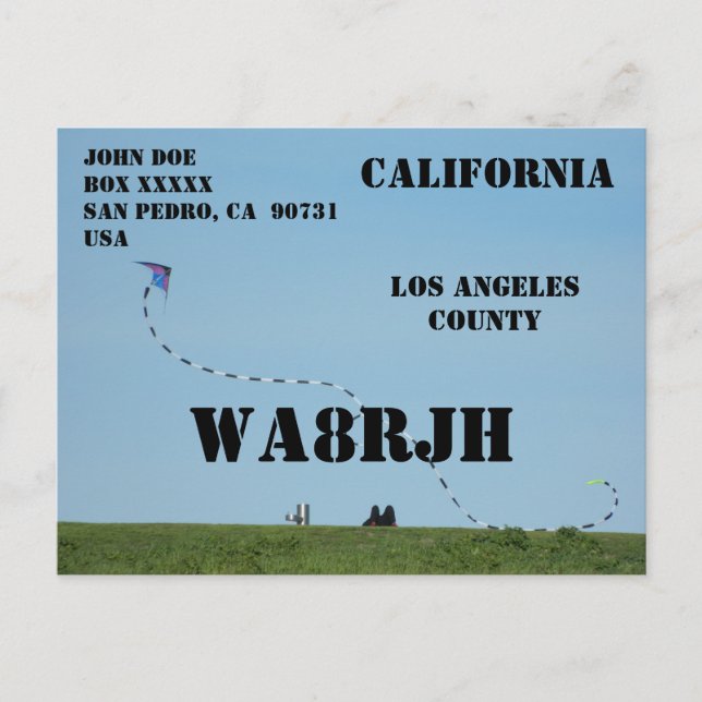 Entwerfen Sie Ihren eigenen QSL HAM Radio Operator Postkarte (Vorderseite)