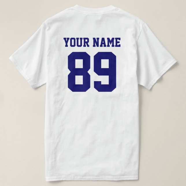 Entwerfen Sie Ihren eigenen Zahl-T - Shirt (Design Rückseite)