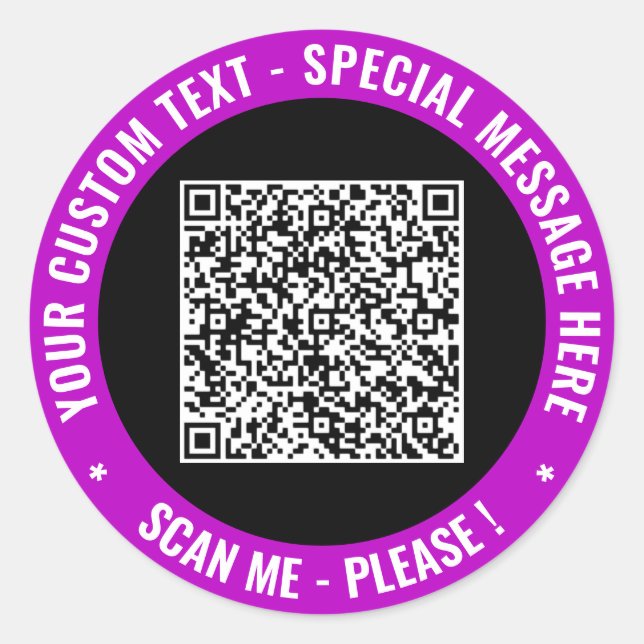 Entwerfen Sie Ihren QR-Code mit benutzerdefinierte Runder Aufkleber (Vorderseite)