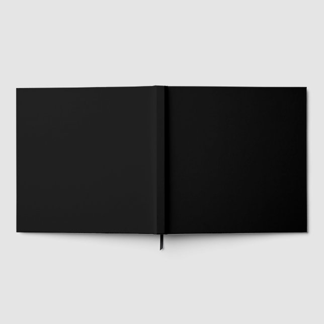 Entwerfen Sie Ihren Traum - Solid Black 12" x 12" Gästebuch (Voll)
