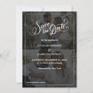 Entwerfen Sie Save the Date Ihre eigene 2-FotoColl Einladung