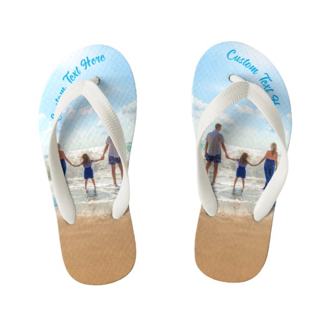 Entwickeln Sie den eigenen Foto Kids Flip Flops be (Fußbett)
