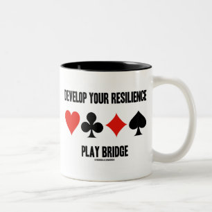 Entwickeln Sie Ihre Anzug für die Play Bridge Card Zweifarbige Tasse