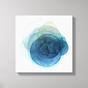 Entwickelnde Planeten - Aquarell-Kreise Leinwanddruck