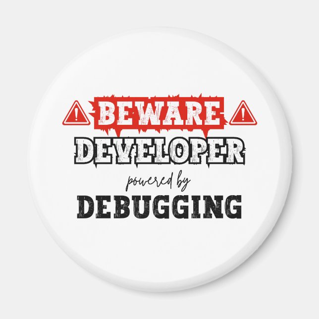 Entwickler durch Debuggen | Programmierung Magnet (Vorne)