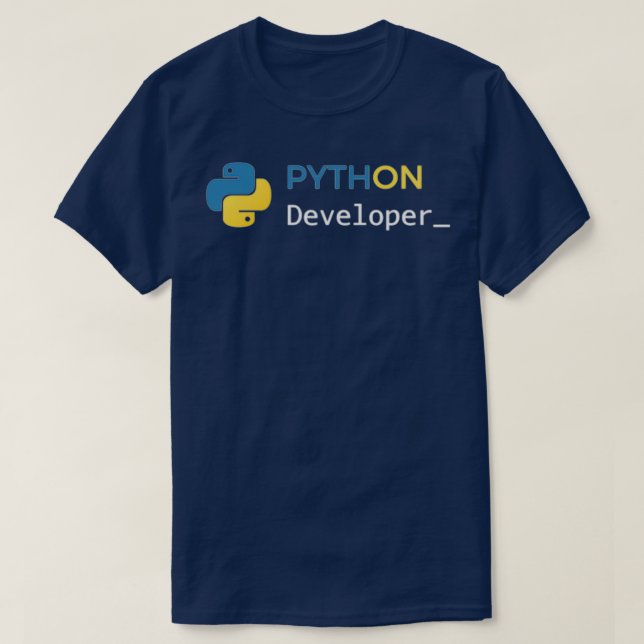 Entwickler Python T-Shirt (Design vorne)