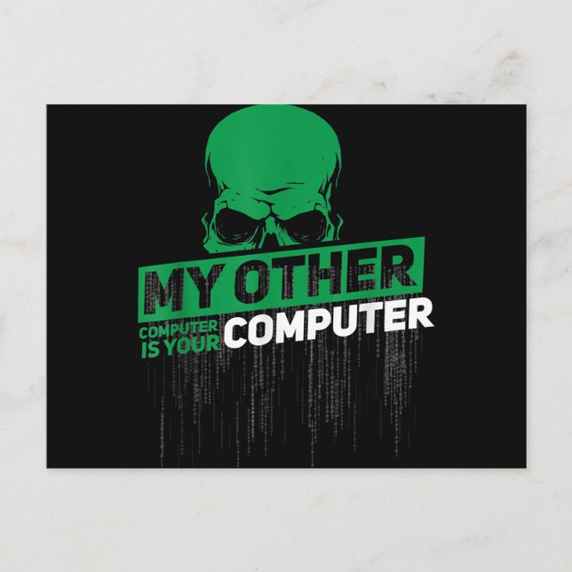 Entwickler Sysadmin Engineer Hacker Nerd Admin Cod Ankündigungspostkarte (Vorderseite)